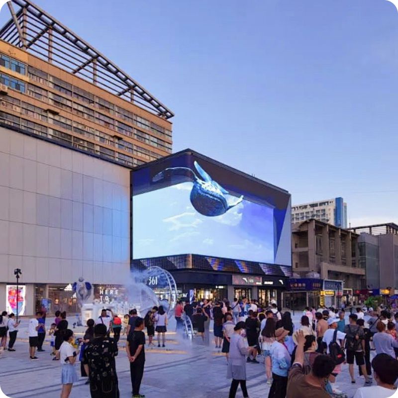 See Through Outdoor LED Grille Screen Full Color High Bright 6500cd/sqm