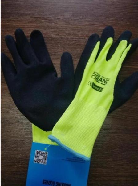 good abrasion resistance latex coated work gloves 13 gauge polyester liner palm