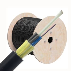 China Black PE Jacket 96 144 288 Core Single Mode Optica Fiber Cable Adss For Overhead on sale