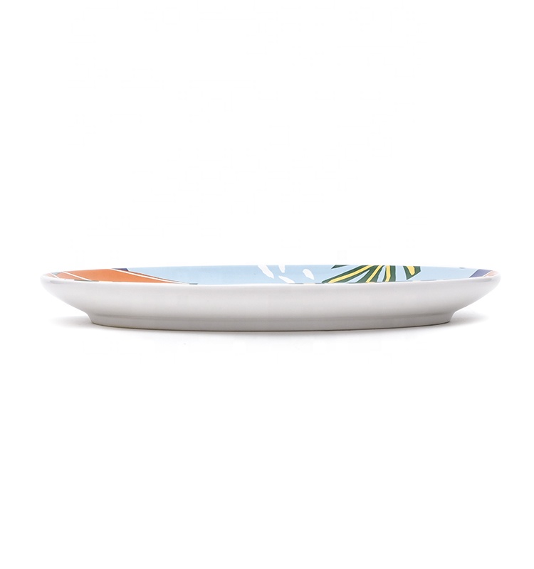 Hot Selling 8 Inch dinnerware ceramic high quality colorful salad plate for spring summer Porcelain Dish