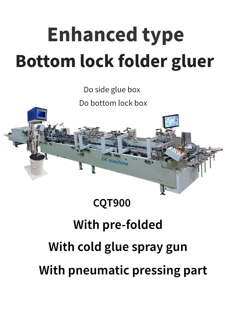 4200 KG CQT-900 Enhanced Automatic Bottom Lock Folder Gluer for Enhanced Packaging
