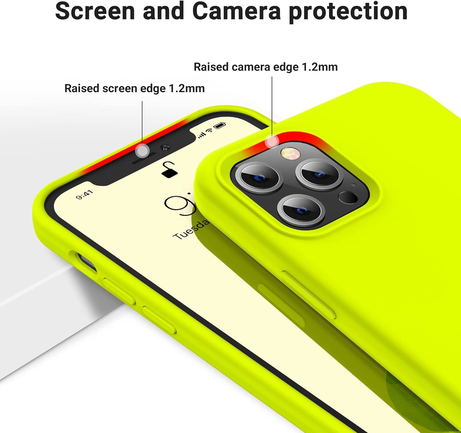 iPhone 12 Pro Max Case, Military-Grade Protection, Shockproof Silicone, Anti-Fingerprint & Anti-Slip, Phone Case