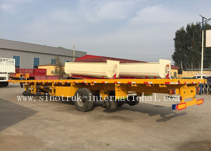 28T Flatbed Full Trailer ABS With Front HOWO Cargo Hook