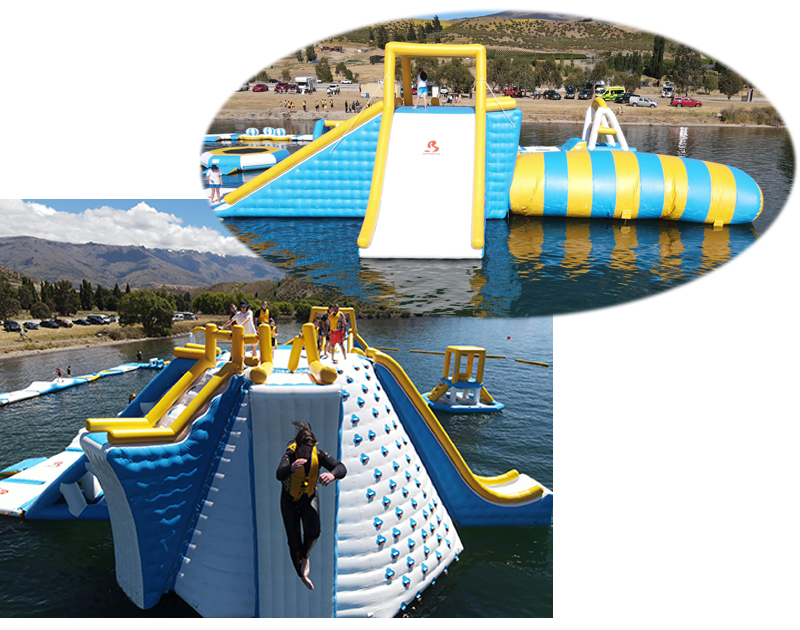 Free Customized Floating Water Games , Giant Inflatable Sea Water Park For Summer