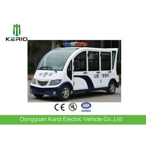 China Fiber Glass Body Full Enclosed Electric Utility Vehicle Patrol Cart With Alarm Lamp For Port Using on sale