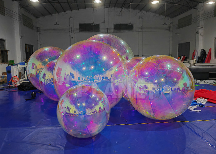 Custom Hanging Colorful Reflective Balloon Dazzling Inflatable Mirror Ball