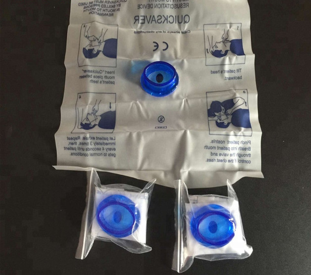 Emergency CPR Resuscitation Face Breathing Mask with One-way Valve Mouth to Mouth