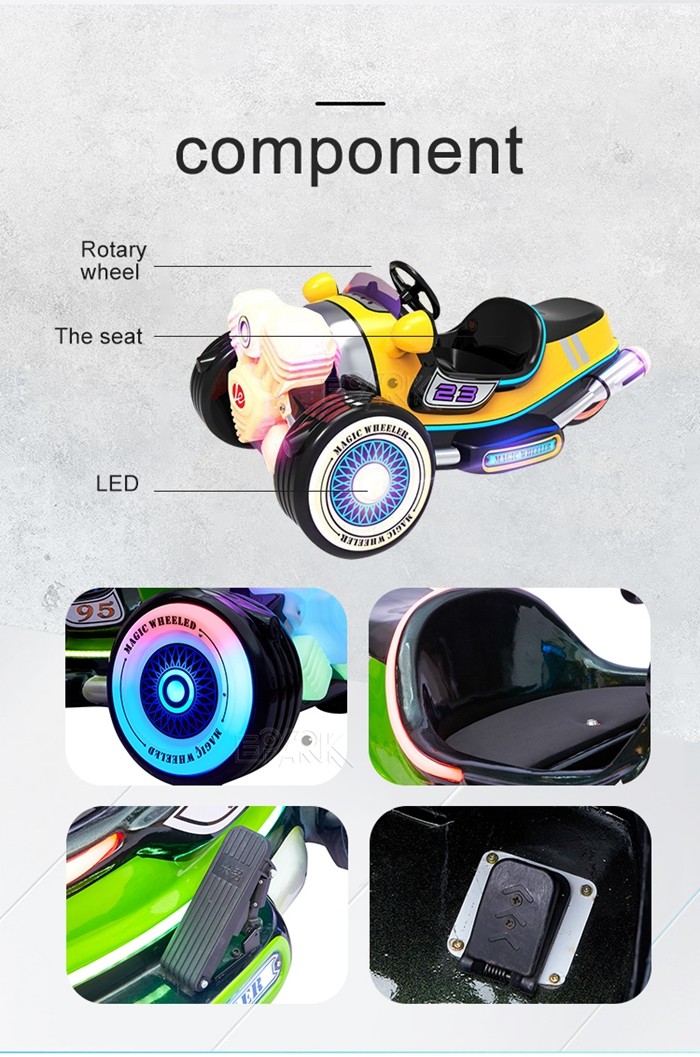 Battery 45ah Motorcycle Bumper Car Magic Tricycle Kids Riding Game