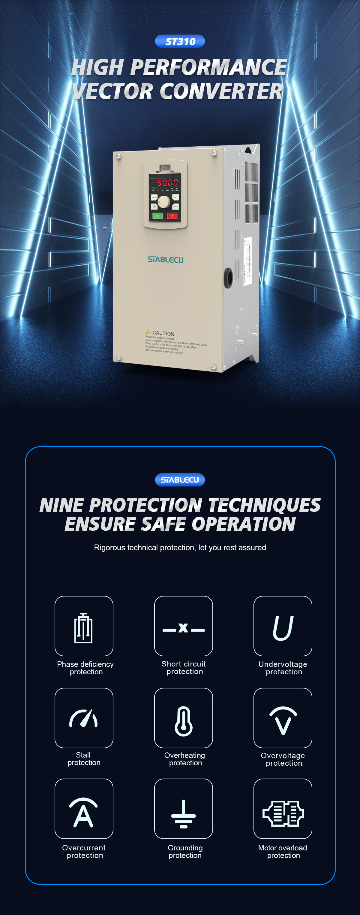 220V 380V 15KW/18.5KW/22KW Three Phase Frequency Converter