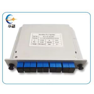 FTTH Optical Fiber PLC Splitter 1*2 1*4 1*8 1*16 1*32 1*64 With SC Connectors