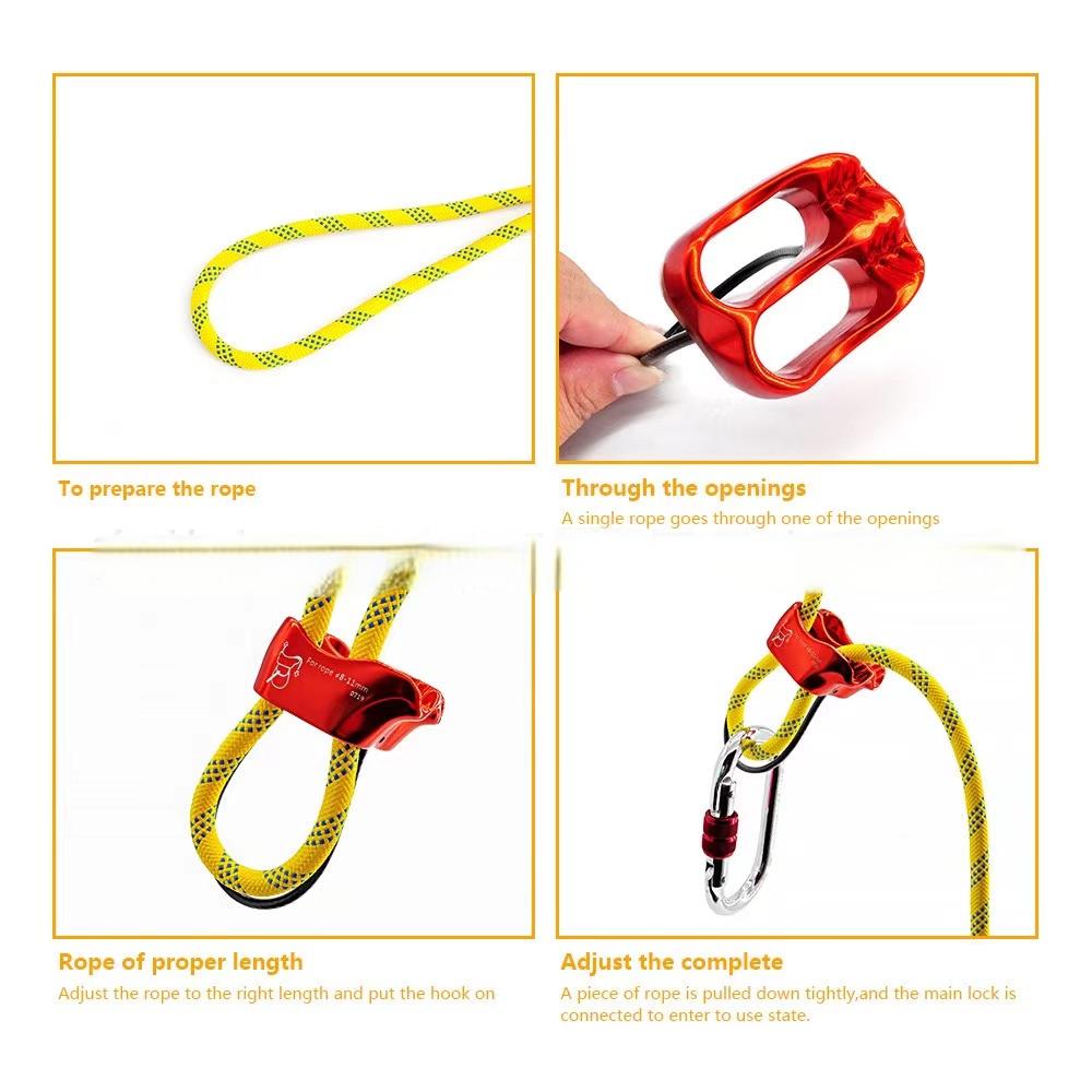 Galvanized High Rise Descender for Rapid Descent Climbing Gear and ATC Protection Device