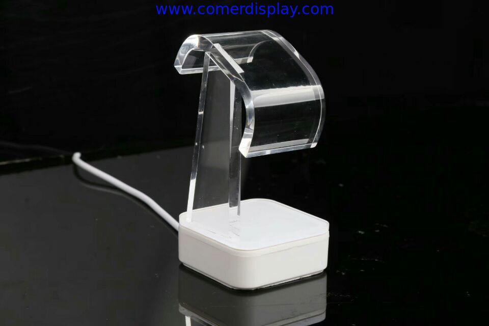 COMER China Supplier Anti-lost acrylic Display Smart Watch Security with Charging Alarm holders