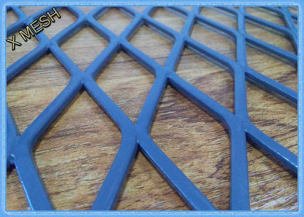 Perforated Aluminium Expanded Metal Mesh Screen Anodized Finish Surface Decorative