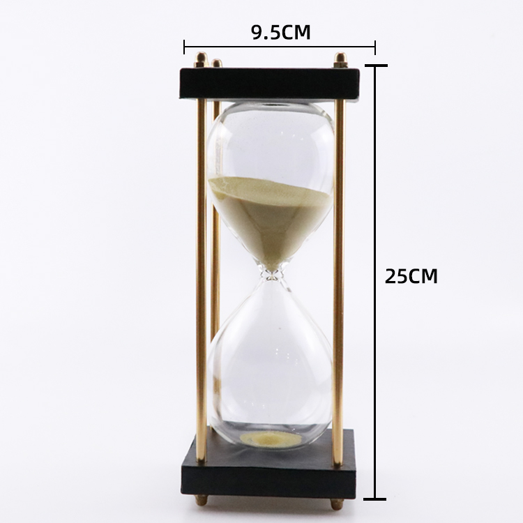 Four Pillar Wooden Hourglass Egg Timer 15 Minute 25 Minute Color Customized