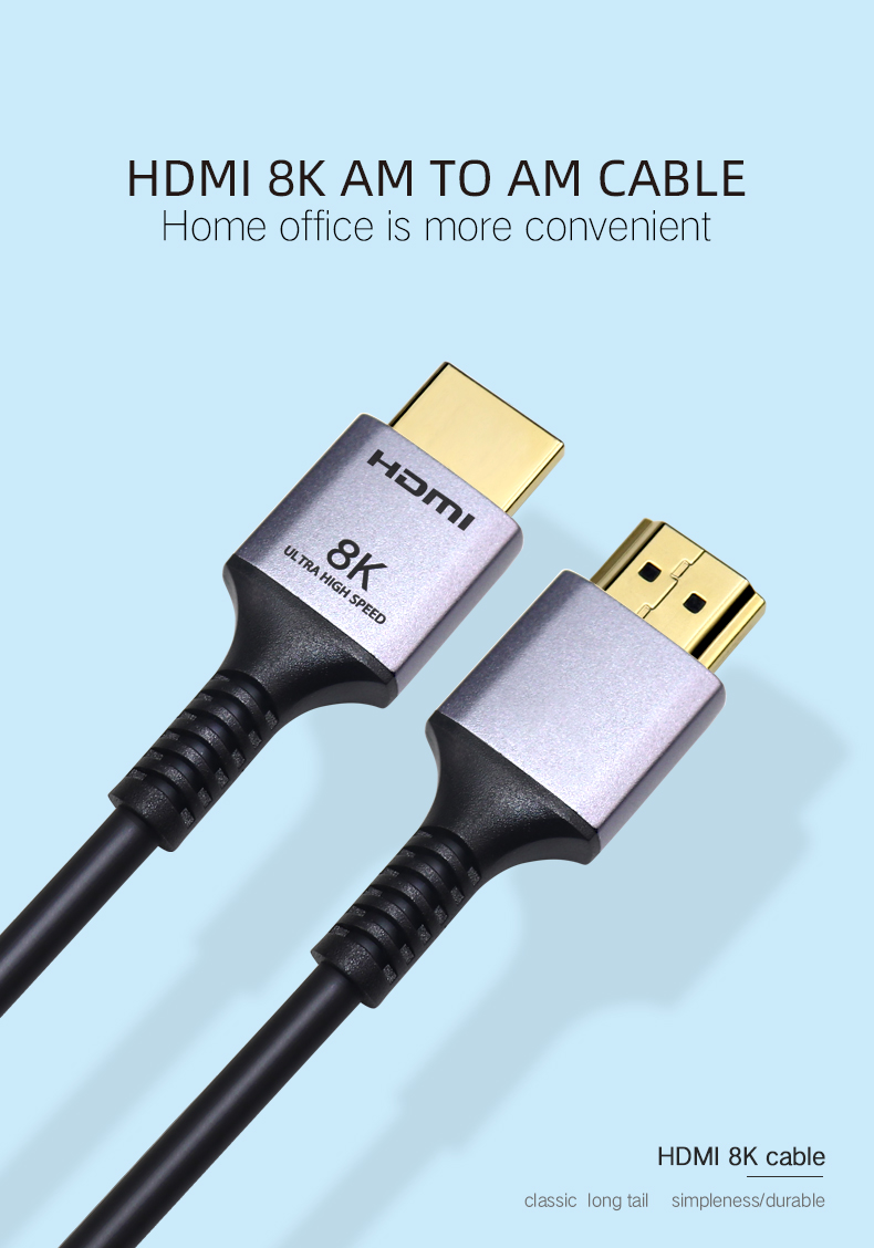 Male To Male HDMI Copper Cable 3d Hdr 48gps 8k Hdmi