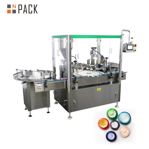 Quality Fully Automatic 50g 100g Bottle Jar Cosmetic Cream Mixing Filling Capping Machine for sale