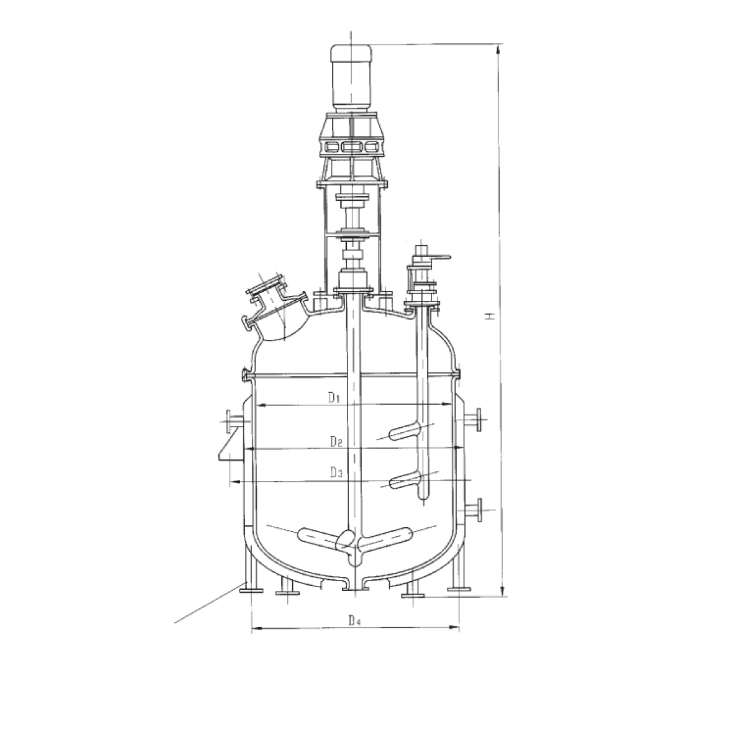 Steam Enamel Glass Electric Heating Industrial Equipment Pressure Vessels