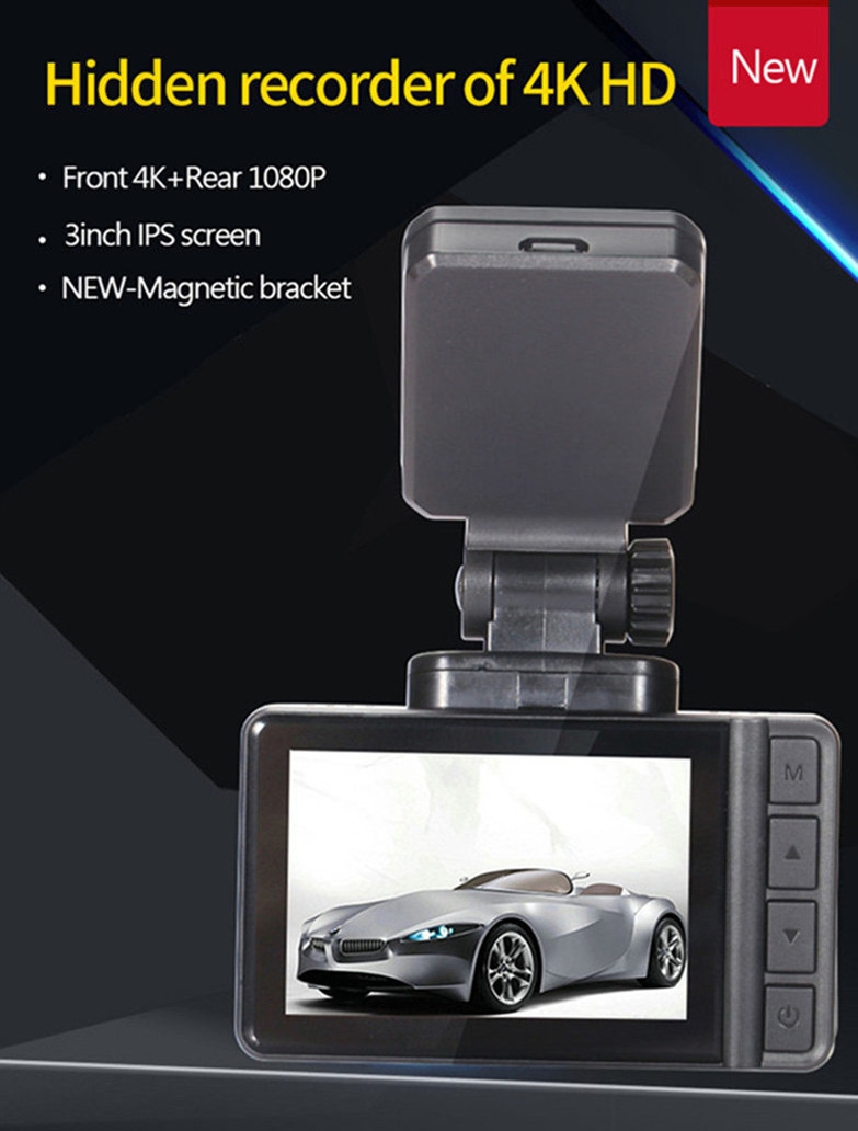 GPS Parking 3inch 4k OEM ODM WiFi Dash Cam 1080P Front 4k HD Rear