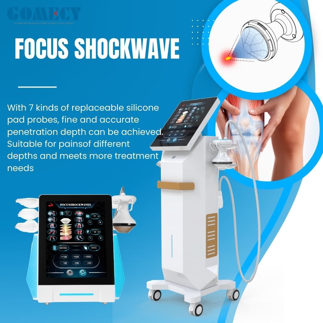 Shockwave Therapy Machine Focus Shockwave Physiotherapy Pain Relief Achilles Tendonit Therapy Physical Therapy Equipment