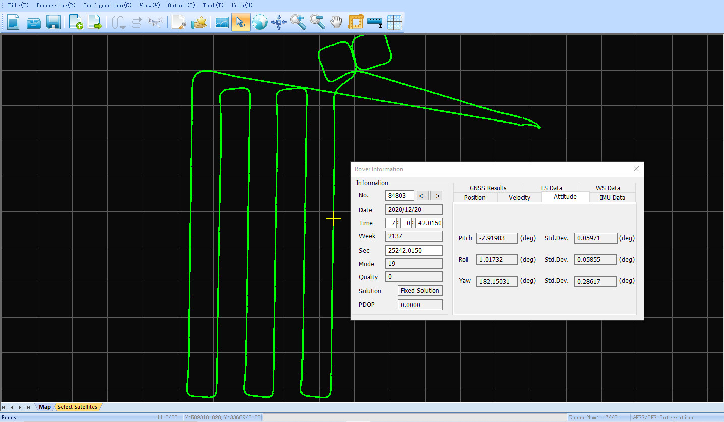 Geosun GNSS INS Shuttle Trajectory Processing Software
