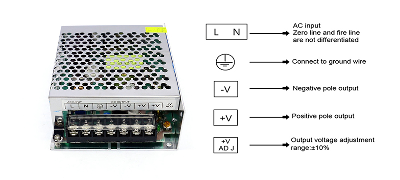 150W Aluminum Power Supply Switching 24V 5A With CE Certification
