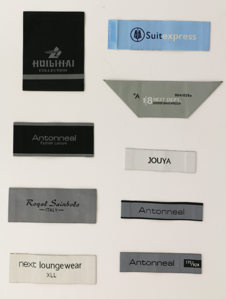 Garment Tags And Labels 100% Polyester Fabric Woven Labels For Clothing