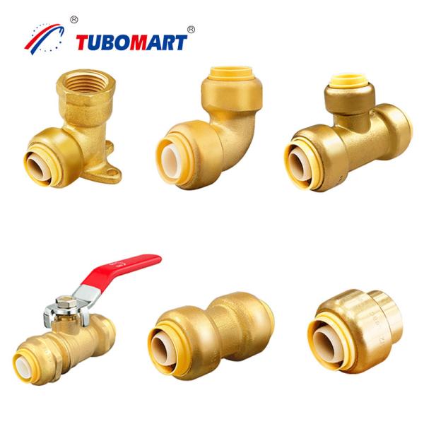 Hot Cold Water Pex Push Fittings Lead Free Quick Connect Brass Fittings PN10