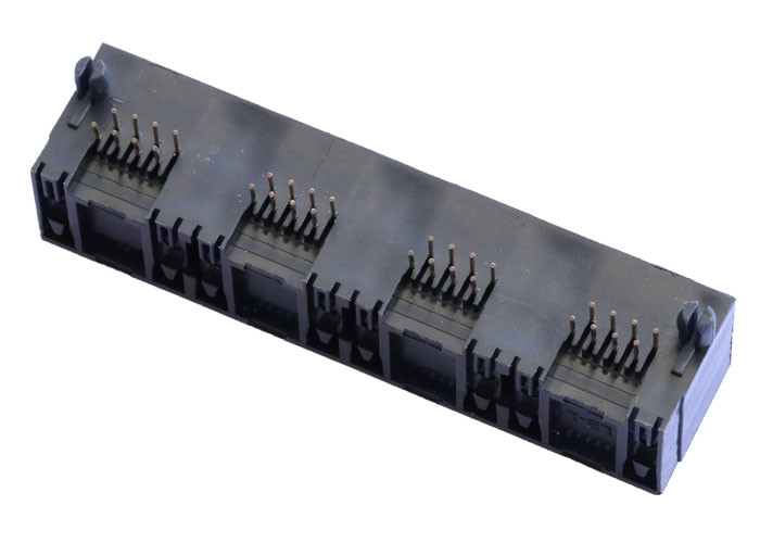 RJHSE-5080-04 Multi - port RJ45 1 x 4 Dual Port Unshielded Without LEDs