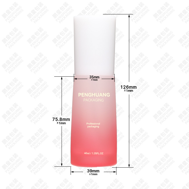 Custom Luxury Cosmetic Bottle Set 40ml Glass Skincare Cosmetic Packaging