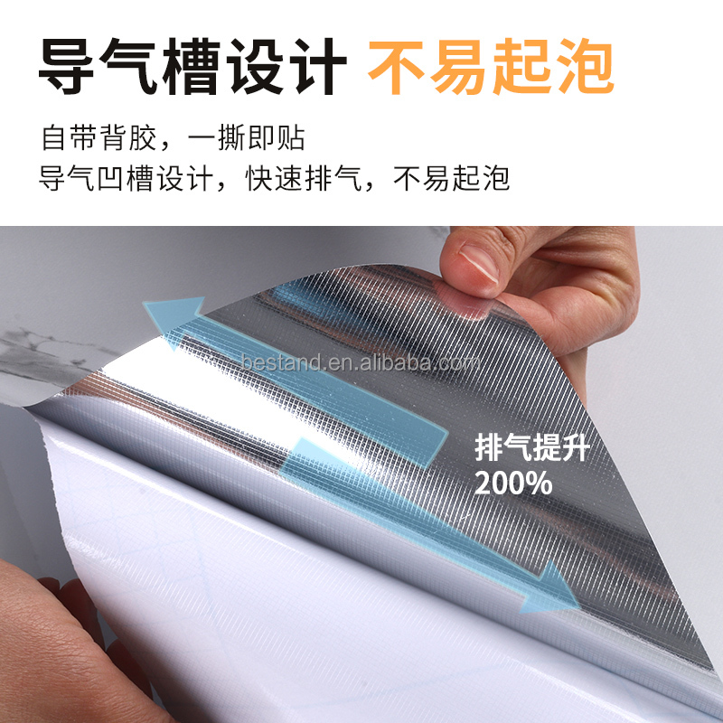 Marble Design High Glossy Self-Adhesive Kitchen Wallpaper with Heat Resistant and Waterproof Function