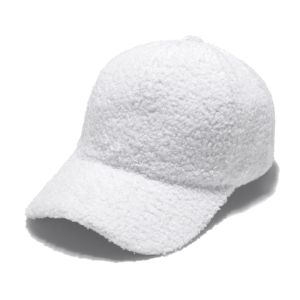 Warm lamb wool baseball cap Solid color all-matching student cap