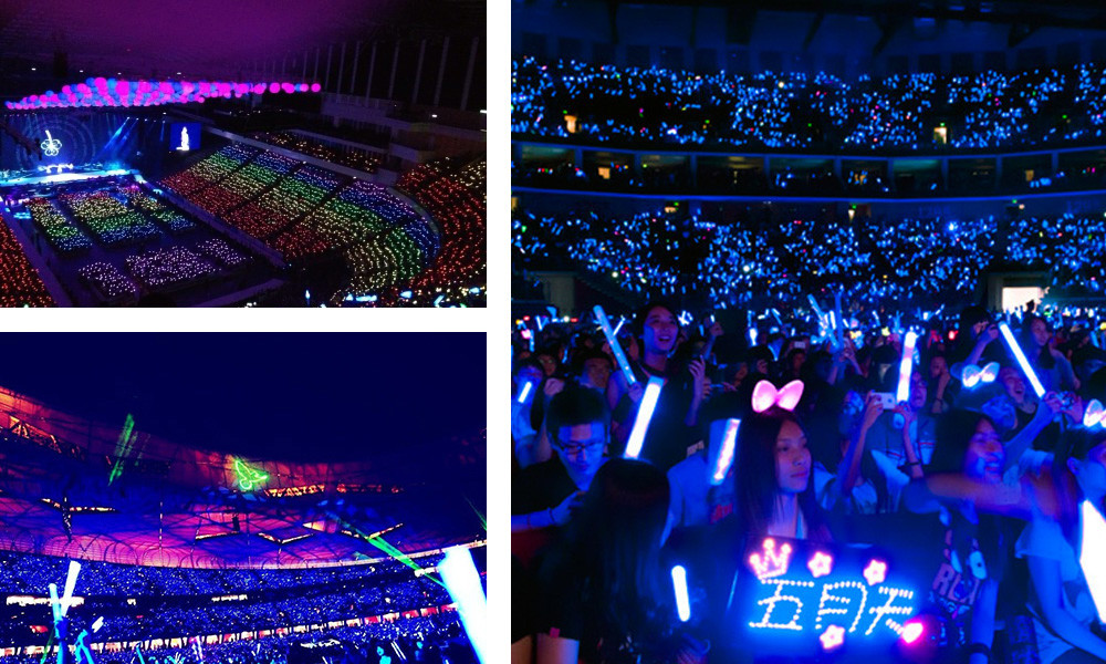 Battery Operated LED Glow Sticks Red / Blue / Green Color Optional