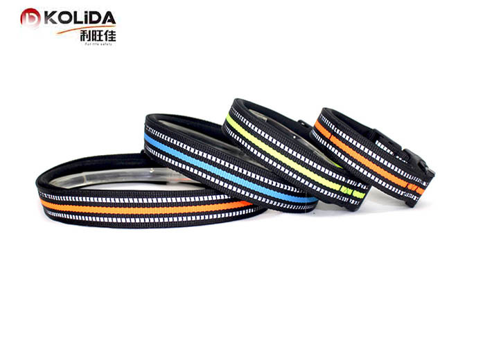 Selectable Size Security Dog Training Collars Reflective In Night Outdoor