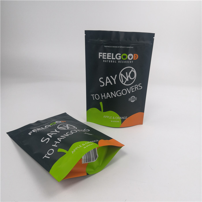 Snack Mylar 120mic Zipper Standing Pouches 20*15*8cm For Food
