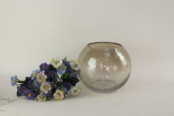 OEM Handmade goldenInside Plating Spray Glass Vase For Decor