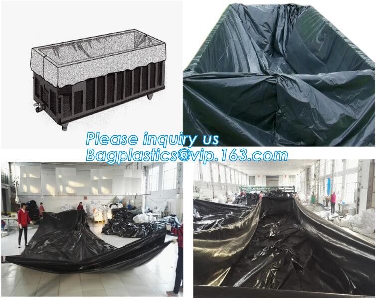 Open Top Drawstring 10 Mil Dumpster Container Liners,Drawstring Open Top 6 Mil Dumpster Container Liners, BAGEASE PAC