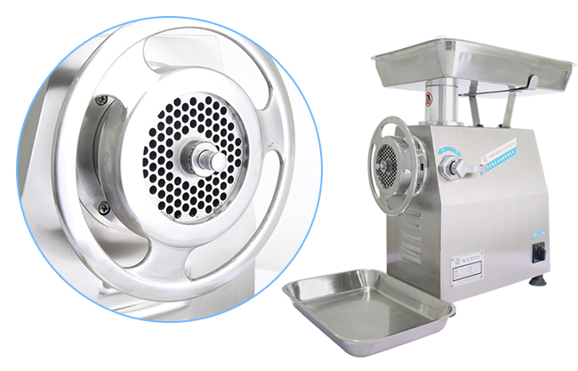 320KG/H Big Capacity Sausage Making Machine With Meat Pusher Half Stainless Steel Meet Cutter