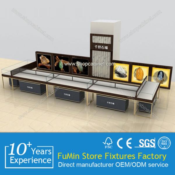 baking painting jewelry glass counter display cabinet with ligths decorate