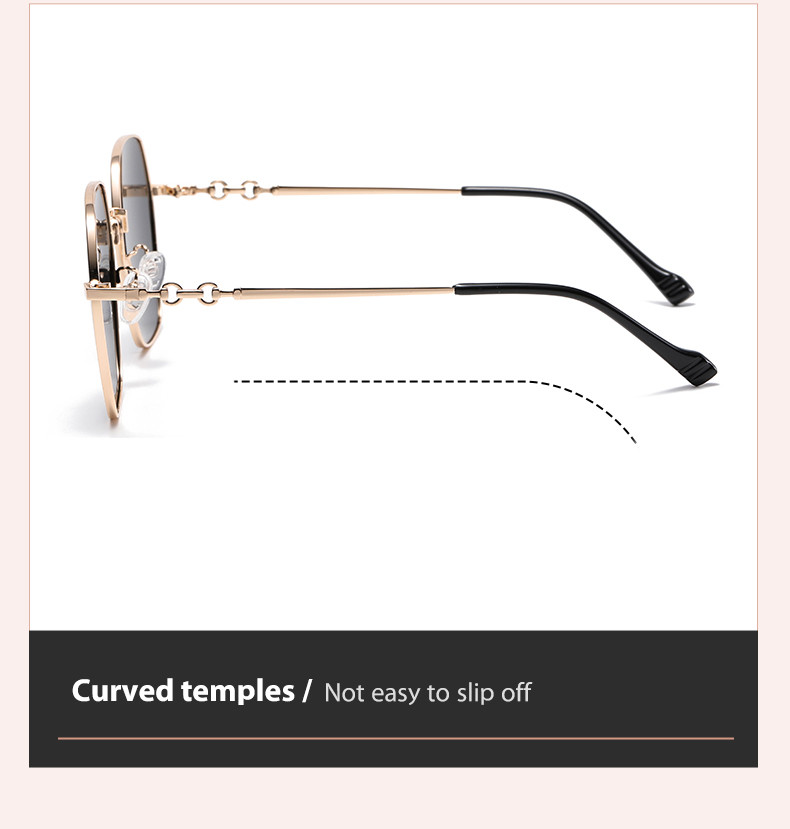 Oversized Metal Frame Sunglasses CE , Square Women'S Polarized Sunglasses