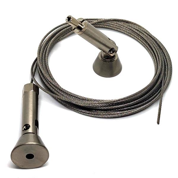 Adjustable Stainless Suspension Cable Display Ceiling Accessories With Wall To