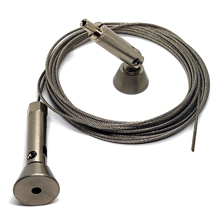 Air Suspension Kit With Galvanized Winch Cable Wire Rope Sling Adjustable Cable Gripper Hanging Wire