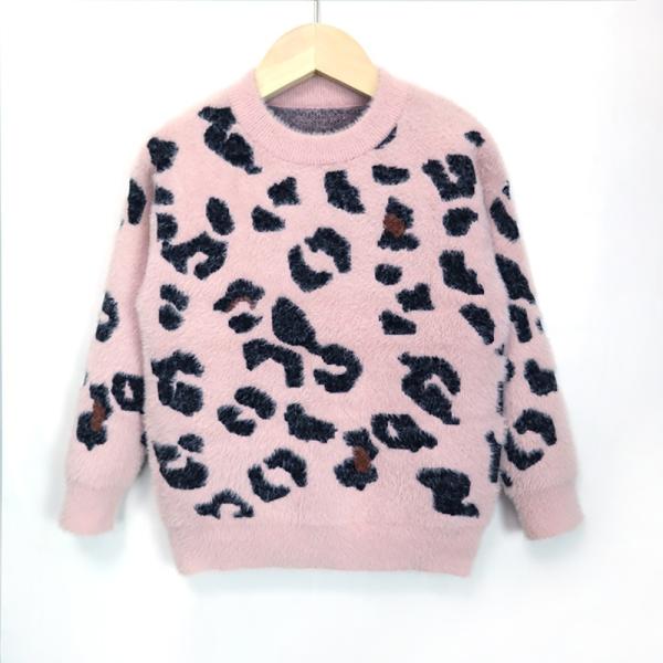 Autumn and winter new children's Jacquard knitted sweater fashion baby simple