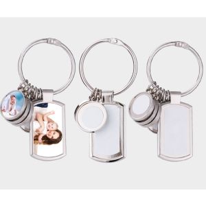 Custom Promotional Gift Keychain Blank Design Sublimation Charms Set Keychains