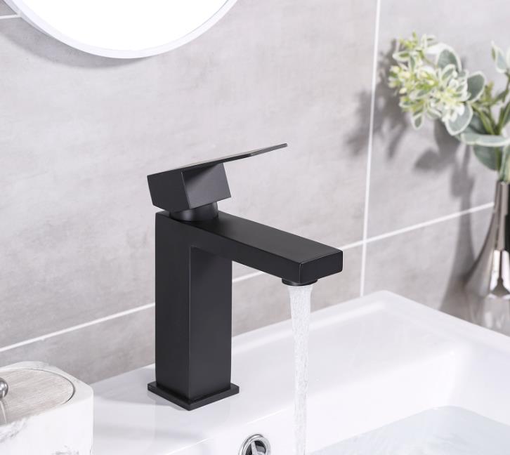 Borneira 304 Stainless Steel Bathroom Basin Faucet Black Grifos Para Cocina Hot Cold Sink Faucets