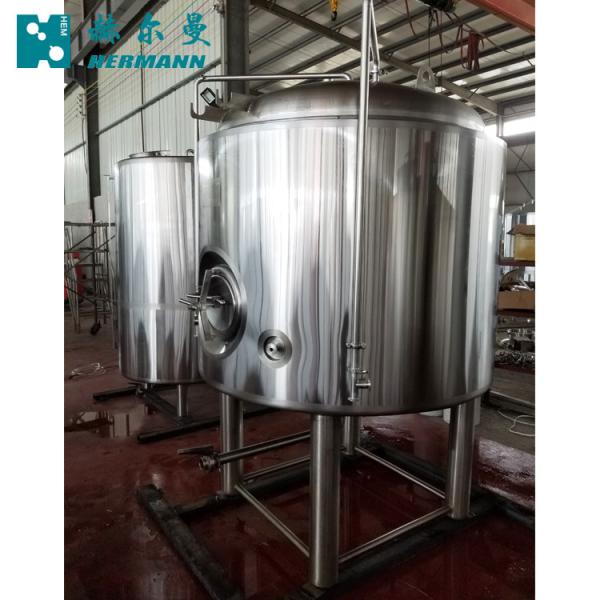 Vertical Brite Brewing Tank ,500L PLC Control Brewery Stainless Steel 304 Bright