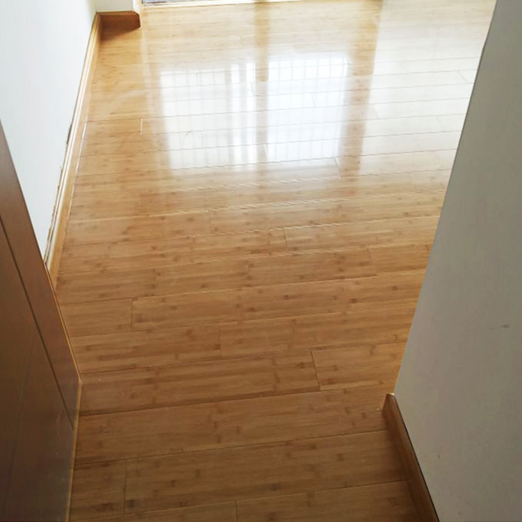 Eco Friendly Solid Bamboo Flooring Horizontal High Gloss Waterproof Laminate Carbonized