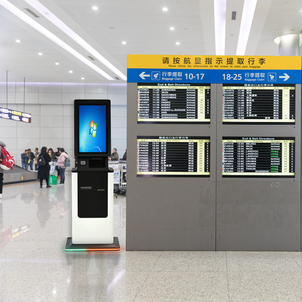 Multifunction Self Payment Kiosk Ordering System Currency Exchanging