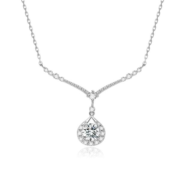 Exquisite Fashion 18k Gold Lab-Grown Diamond Pendant Beautiful Pendant White