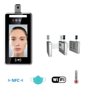 8 Inch SDK API DC 12V 2A Facial Recognition Temperature Scanner
