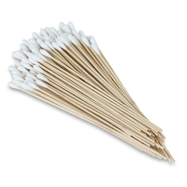Medical Disposable Cotton Tipped Applicator 100pcs 6'' Length Cotton Swabs